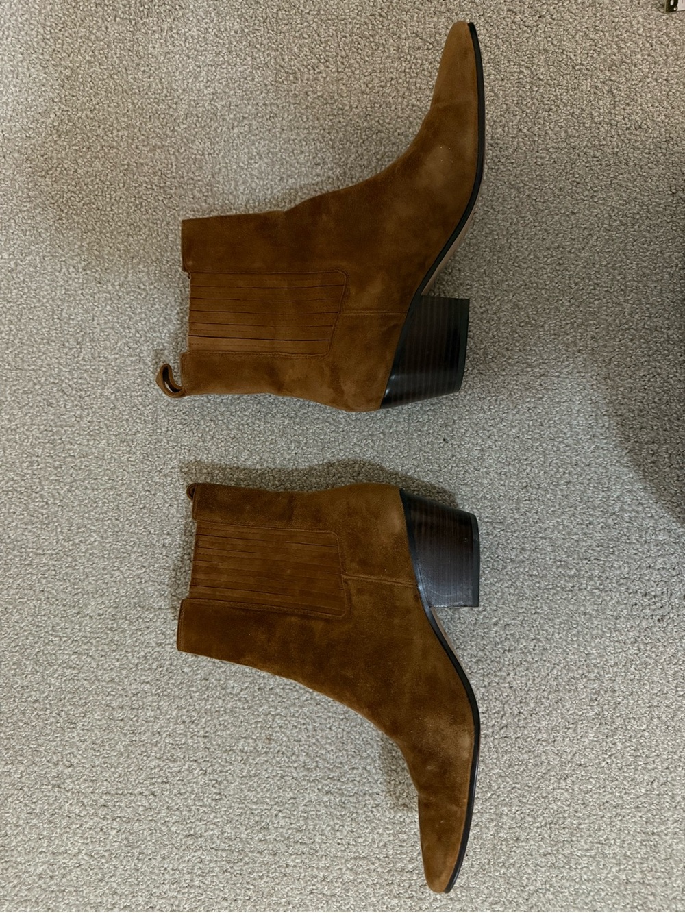 J. Crew Suede Chelsea Ankle Boots with Block Heel - Picture 9 of 9